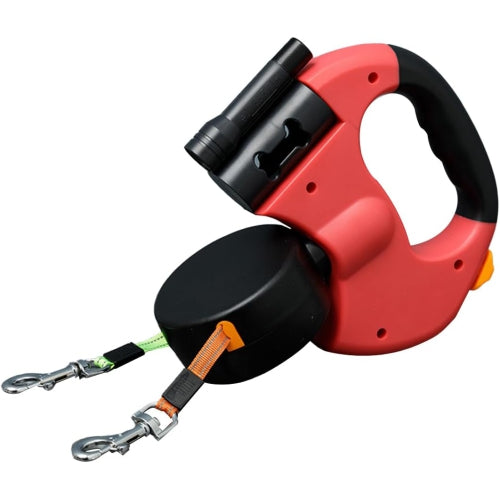 Retractable Duel Anti-Tangle Leash